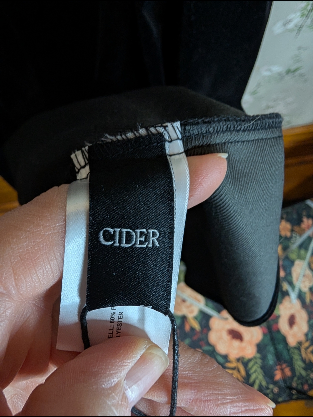 Cider Black Velvet Midi Party Dress with Back Bow NWT PTP: 19.5, L: 47.5 - Picture 9 of 11